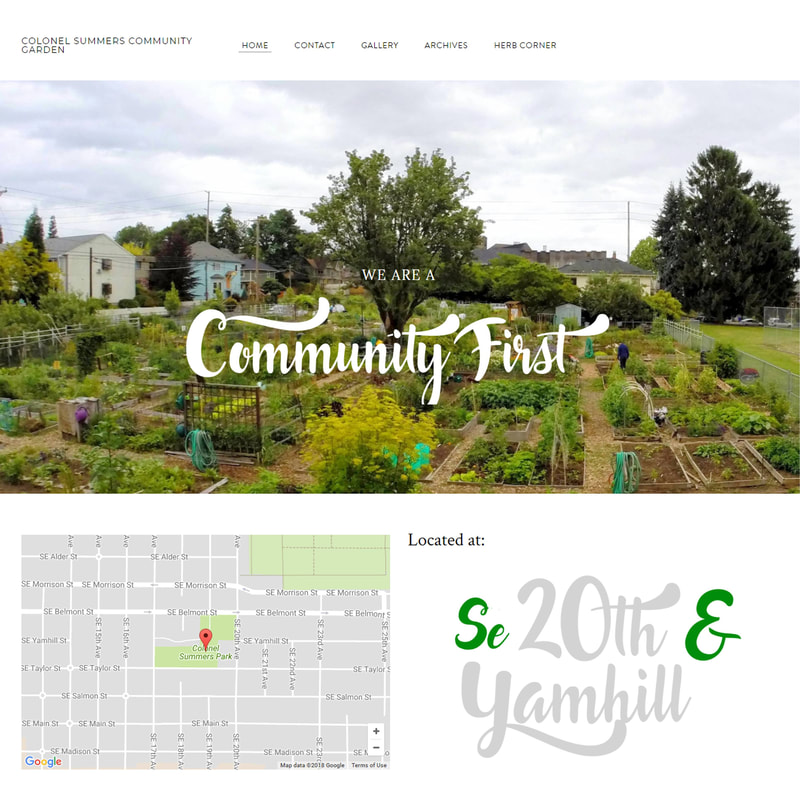 Colonel Summers Community Garden Website